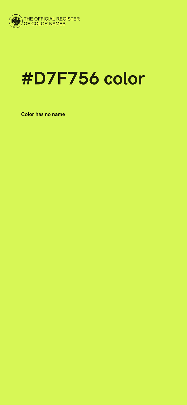 #D7F756 color image