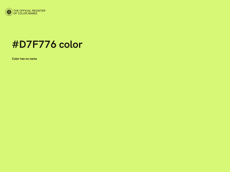 #D7F776 color image