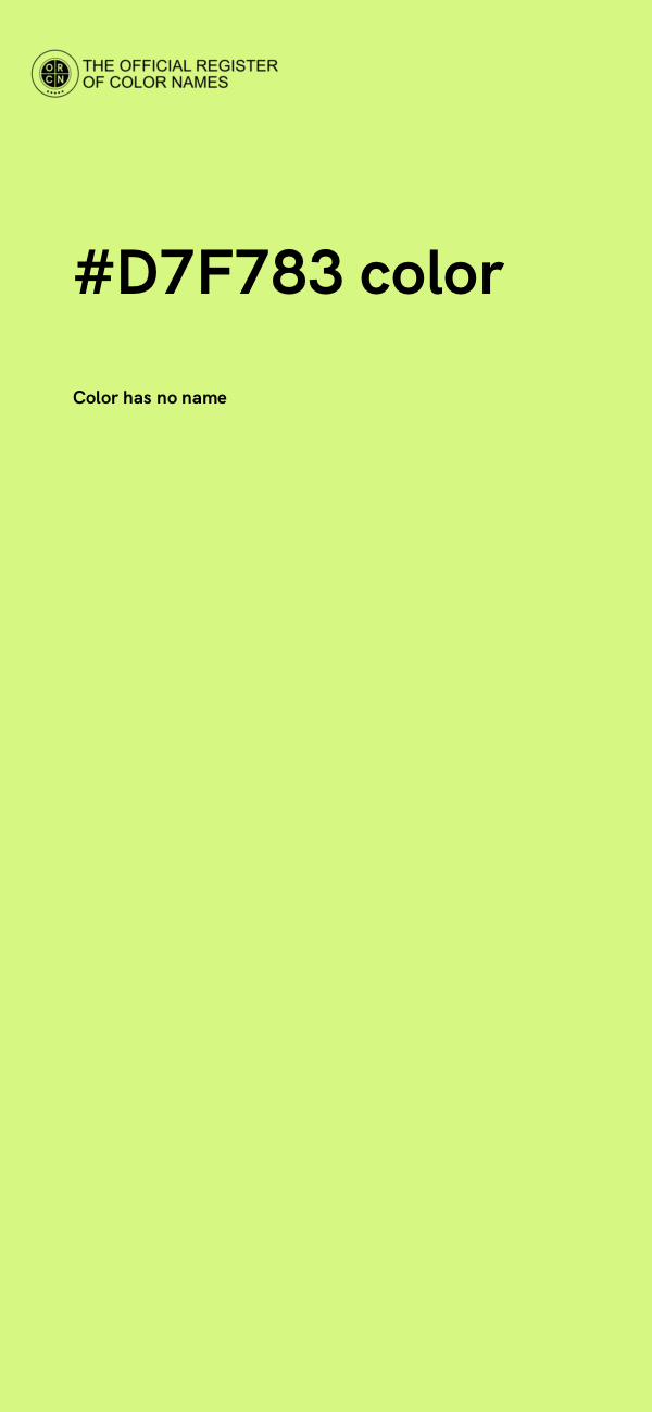 #D7F783 color image