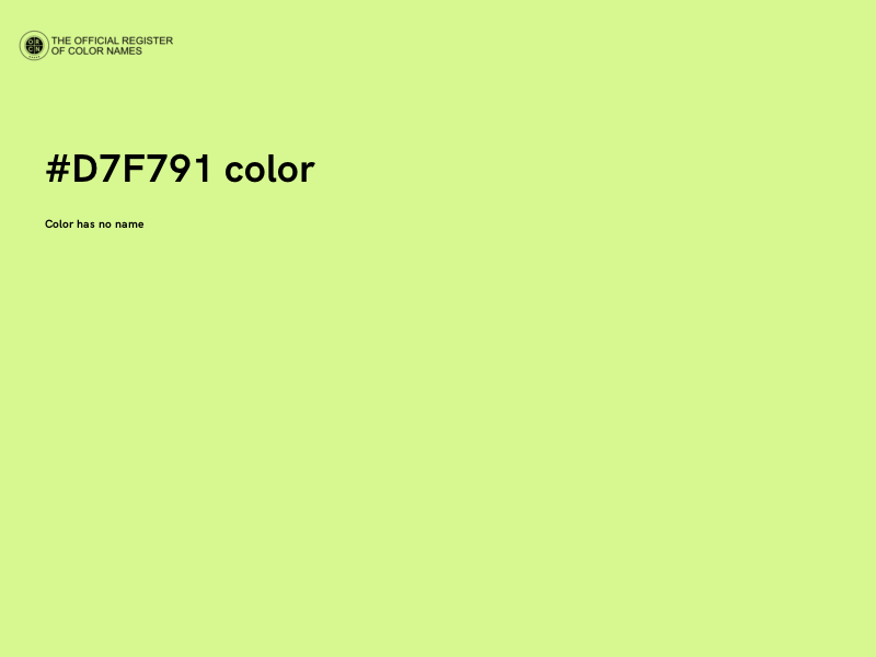 #D7F791 color image