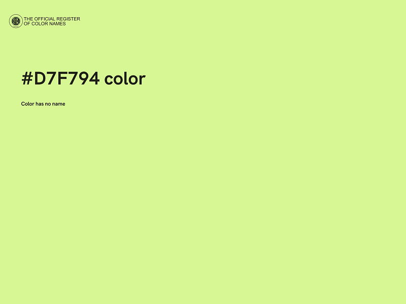 #D7F794 color image