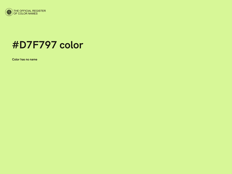 #D7F797 color image