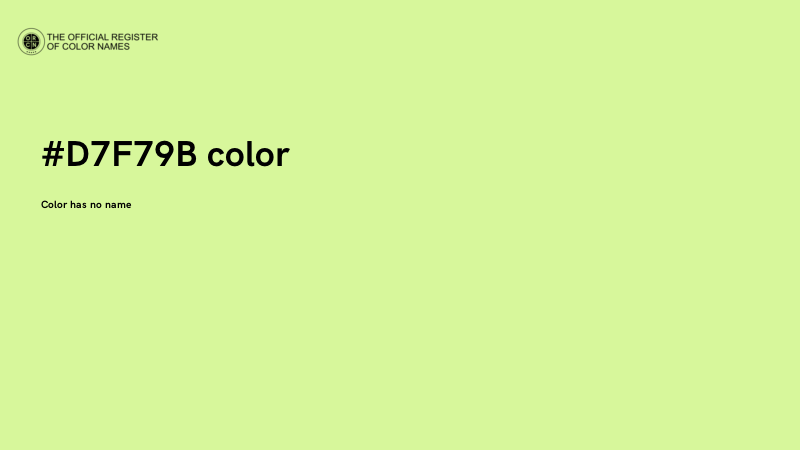 #D7F79B color image