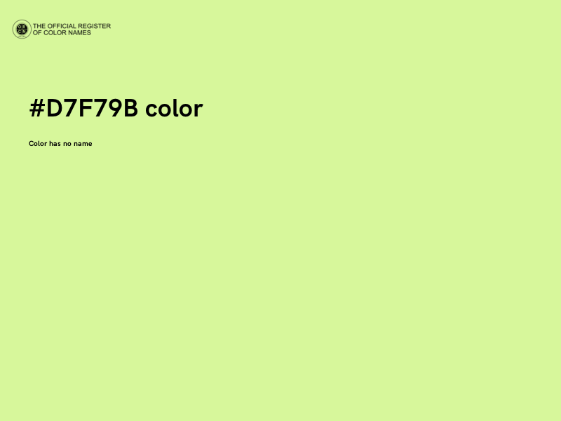 #D7F79B color image