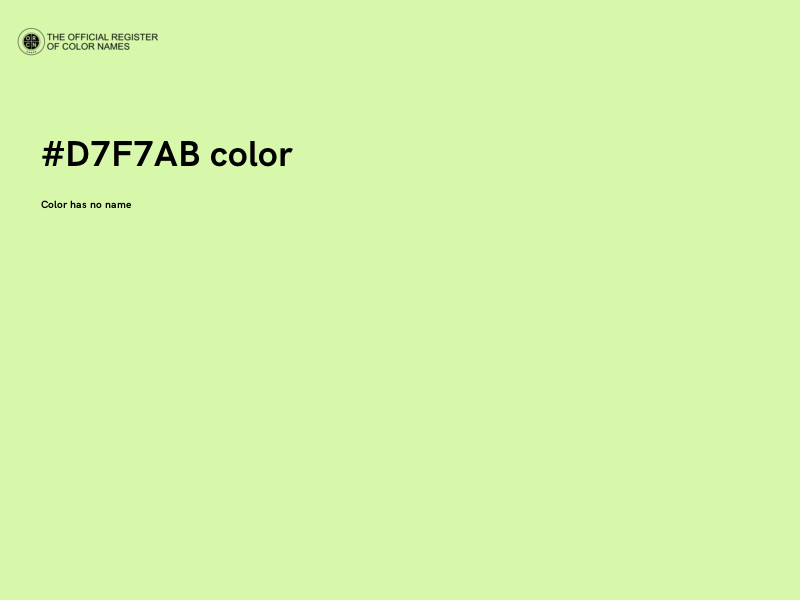 #D7F7AB color image
