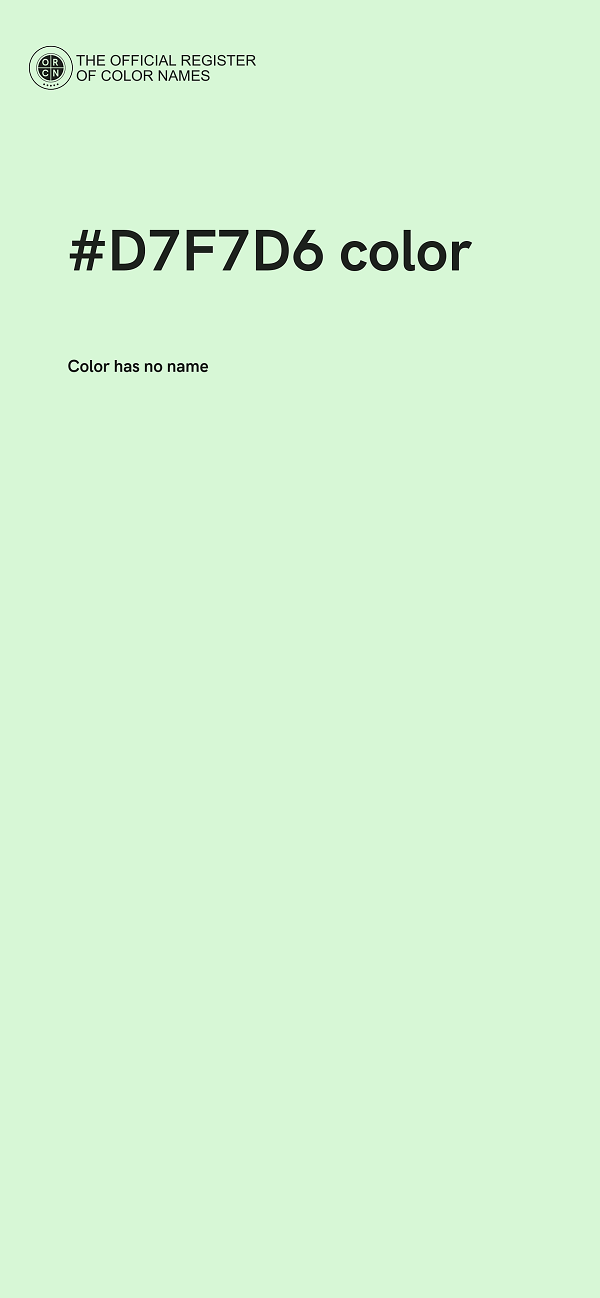 #D7F7D6 color image