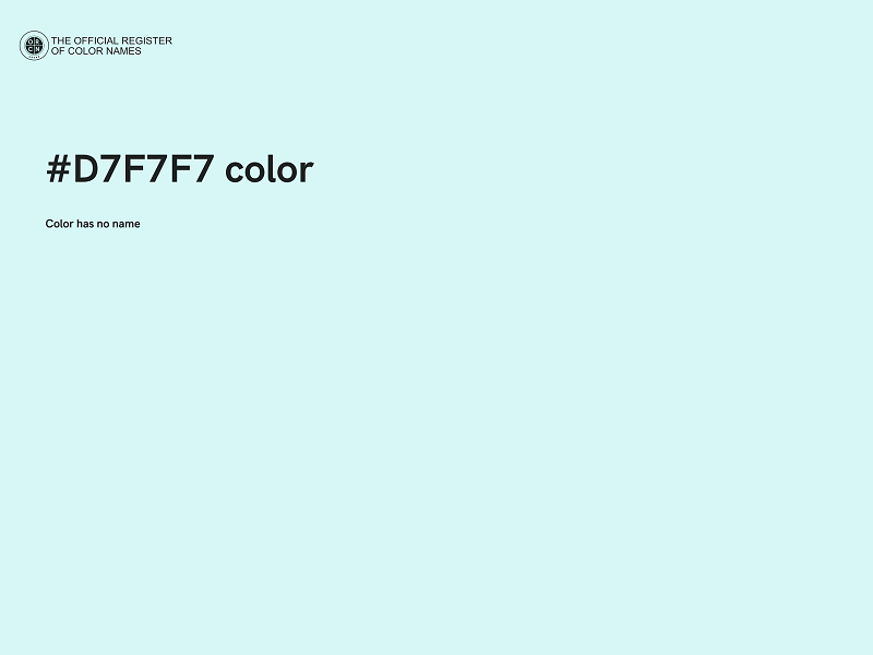 #D7F7F7 color image