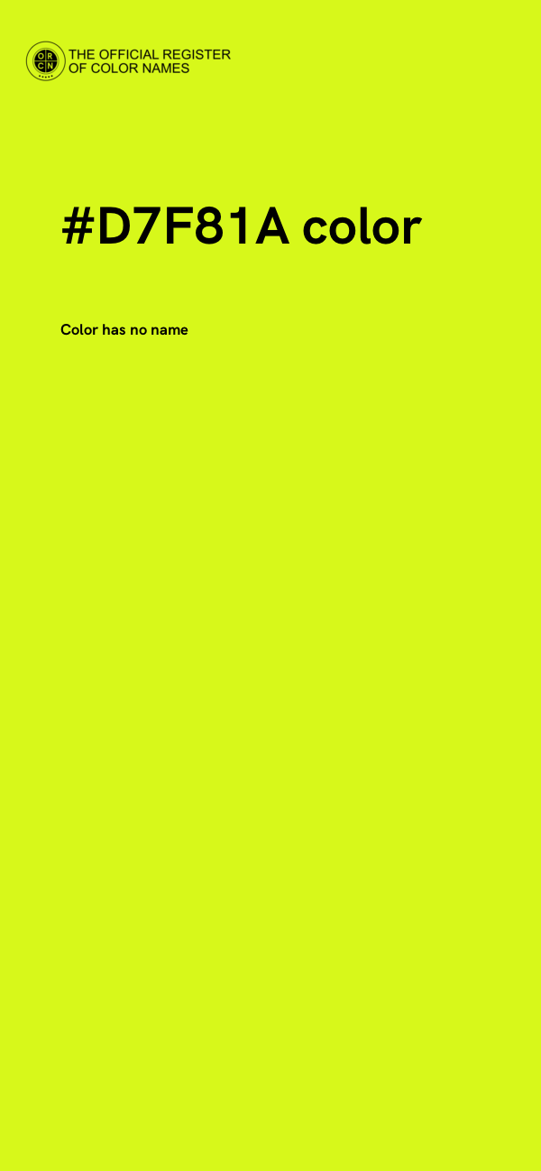 #D7F81A color image
