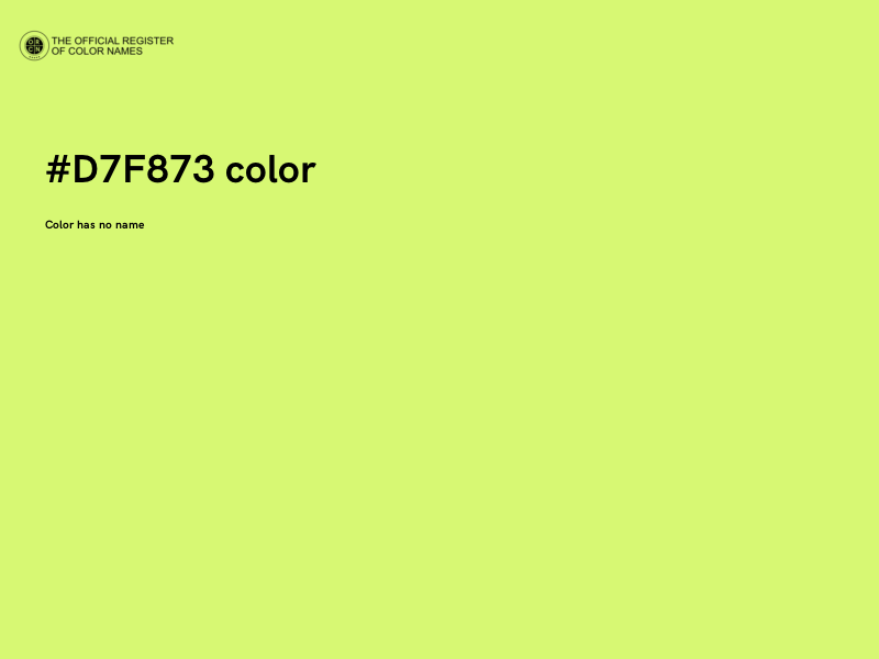 #D7F873 color image