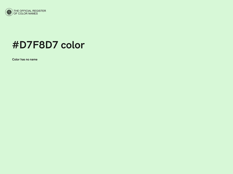 #D7F8D7 color image