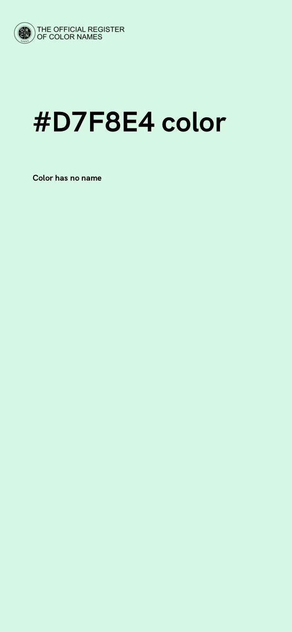 #D7F8E4 color image