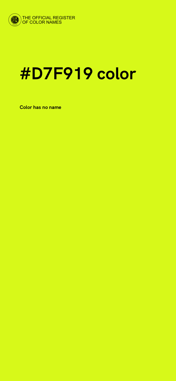 #D7F919 color image