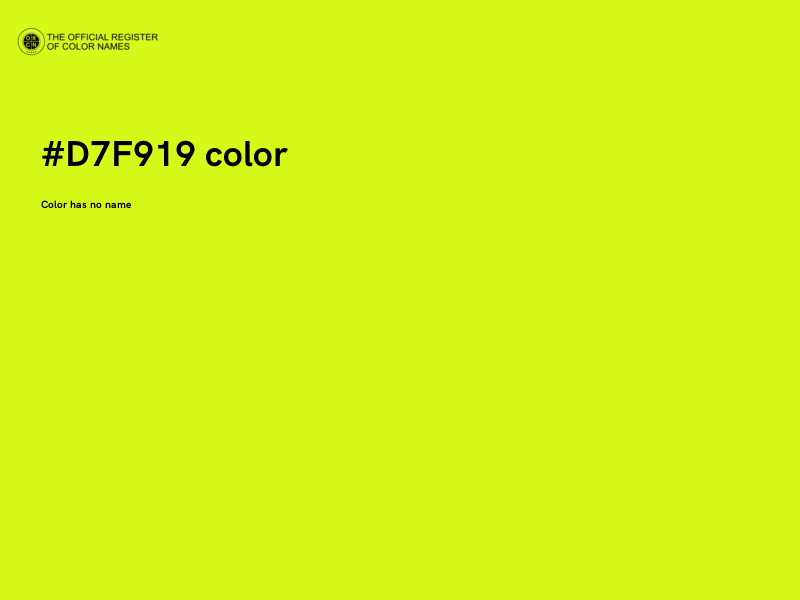 #D7F919 color image