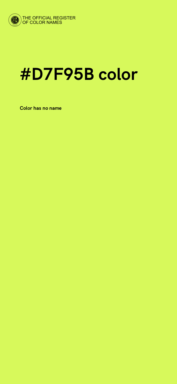 #D7F95B color image