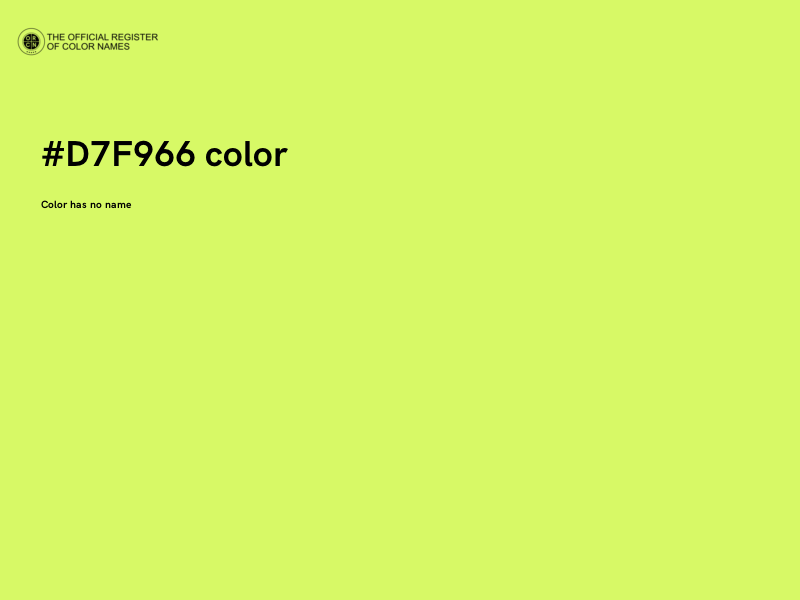 #D7F966 color image