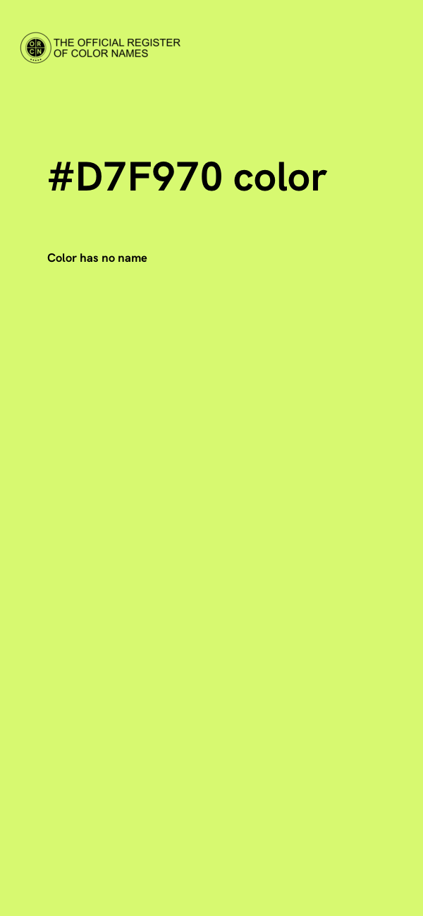 #D7F970 color image