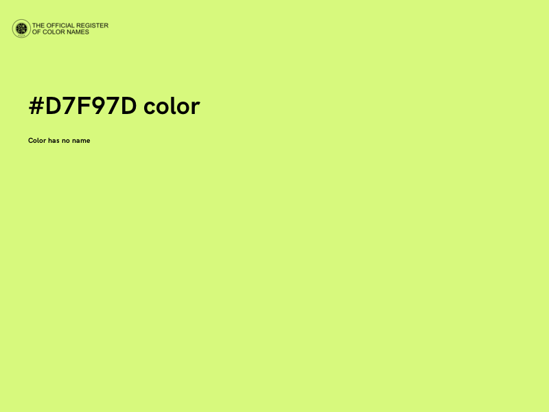 #D7F97D color image