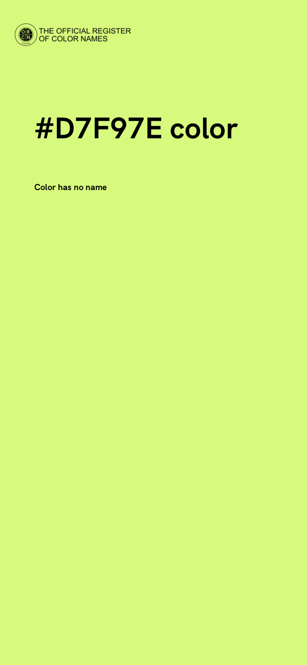 #D7F97E color image
