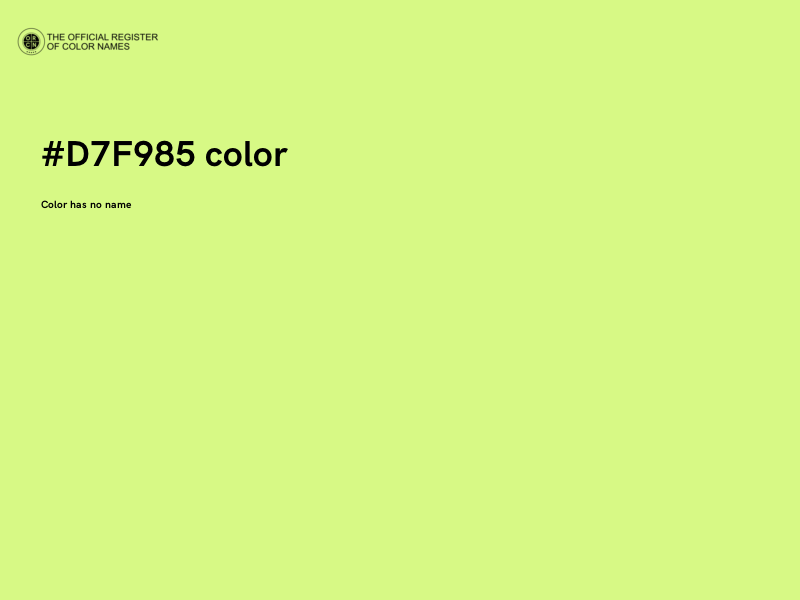 #D7F985 color image