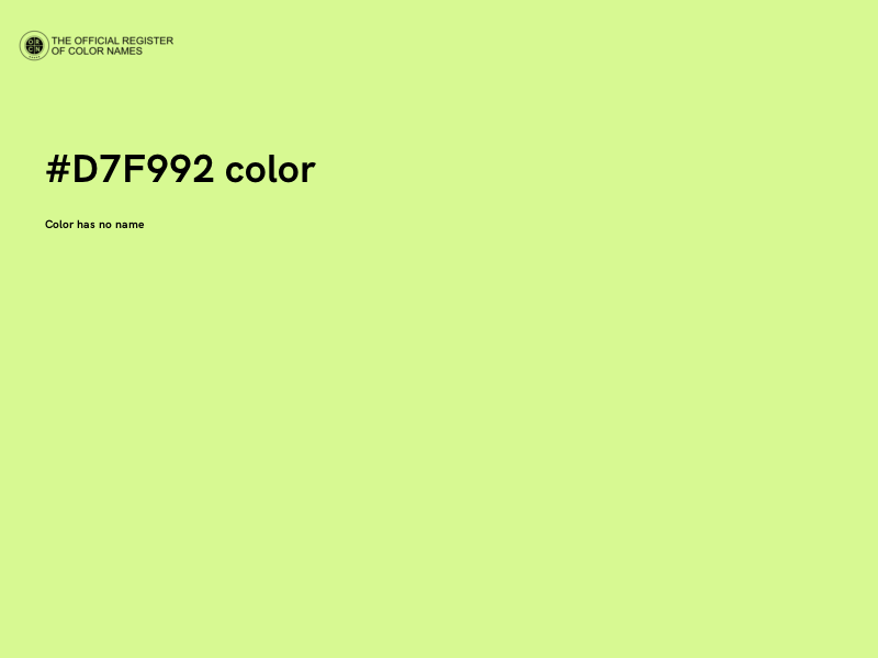 #D7F992 color image