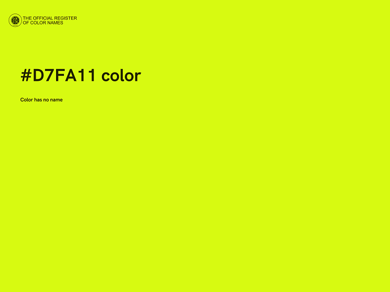 #D7FA11 color image