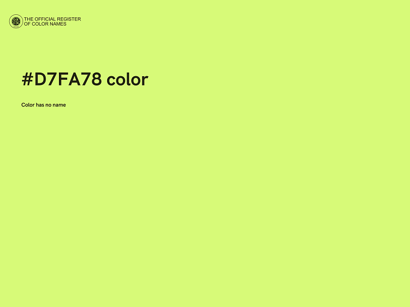 #D7FA78 color image