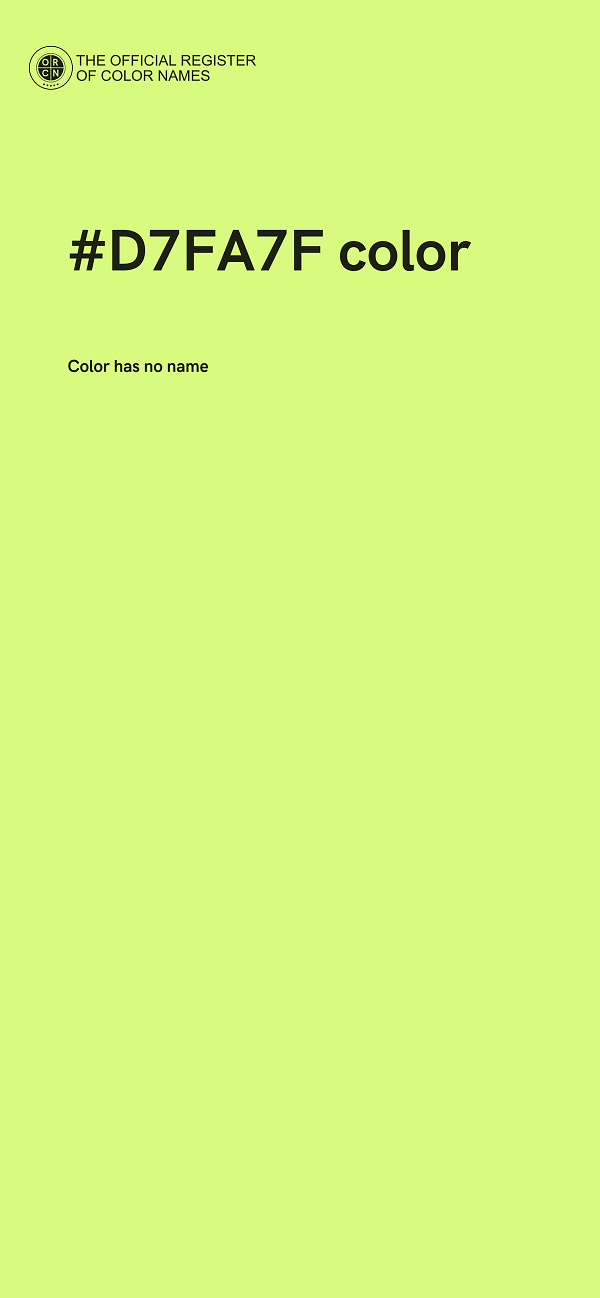 #D7FA7F color image