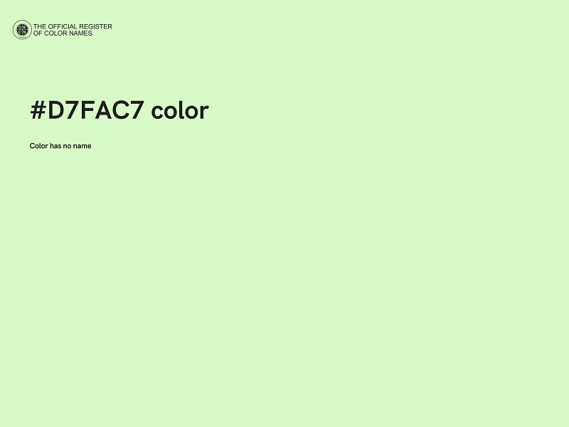 #D7FAC7 color image