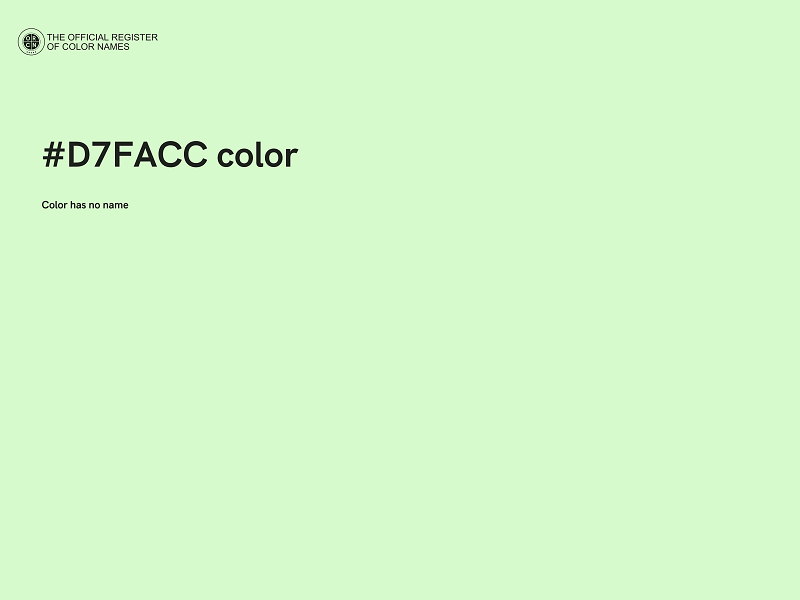 #D7FACC color image