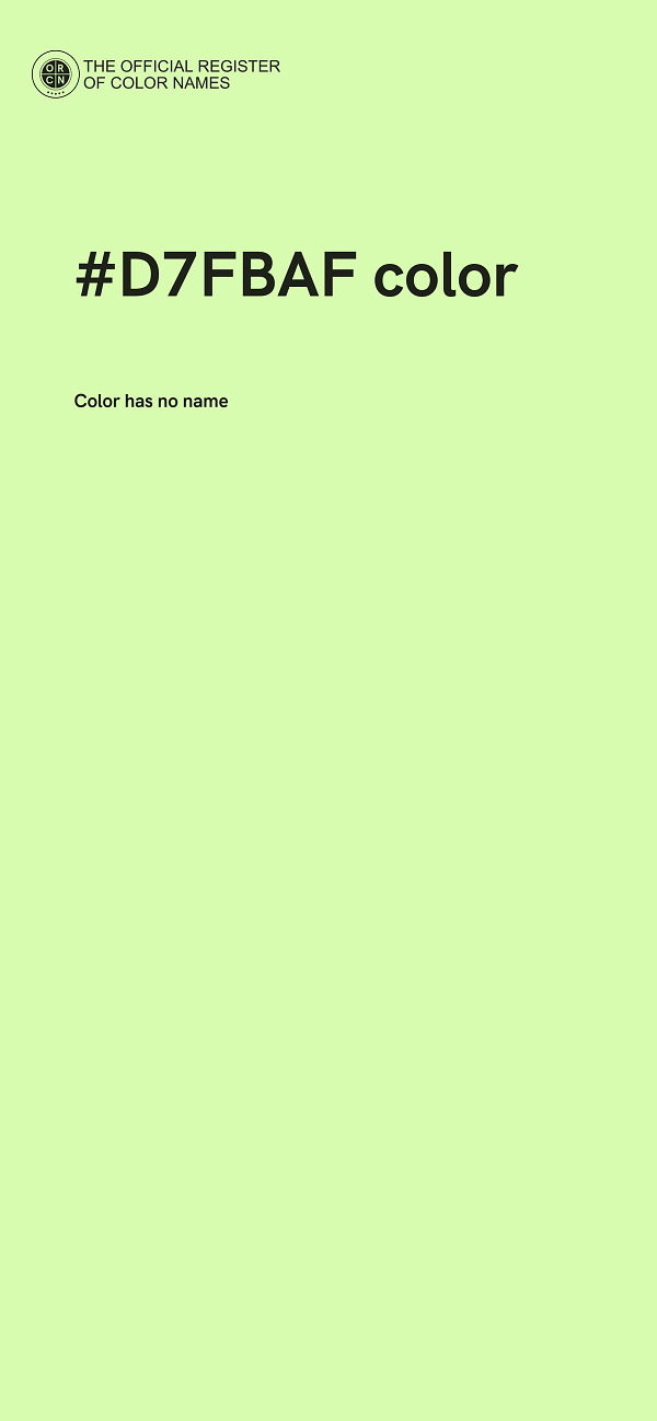 #D7FBAF color image