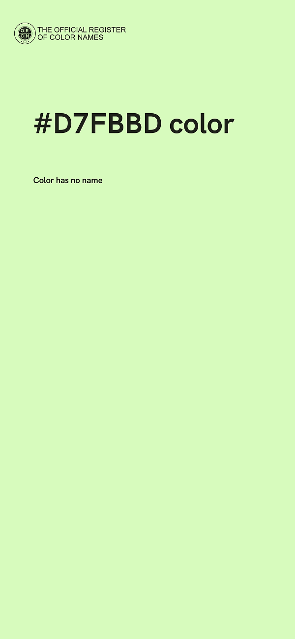 #D7FBBD color image