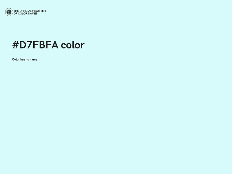 #D7FBFA color image