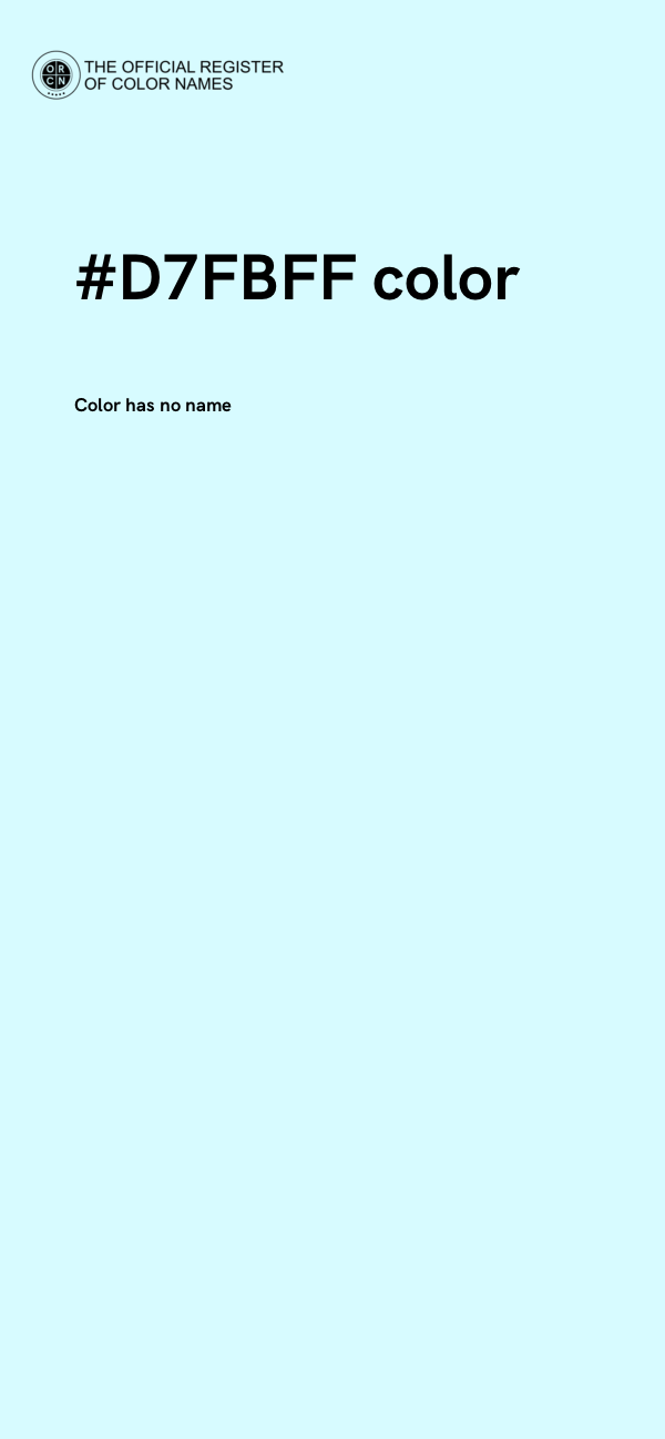 #D7FBFF color image