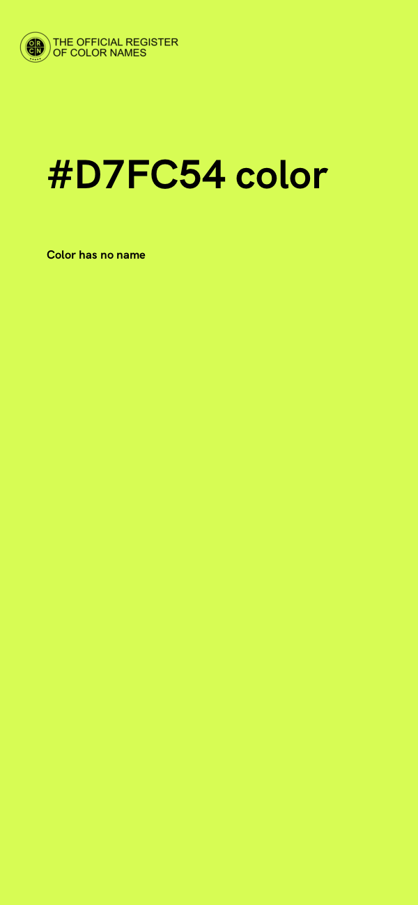 #D7FC54 color image
