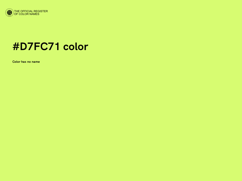 #D7FC71 color image