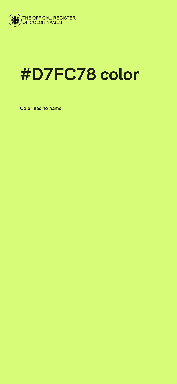 #D7FC78 color image