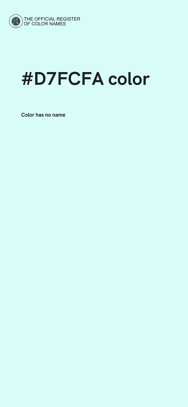 #D7FCFA color image