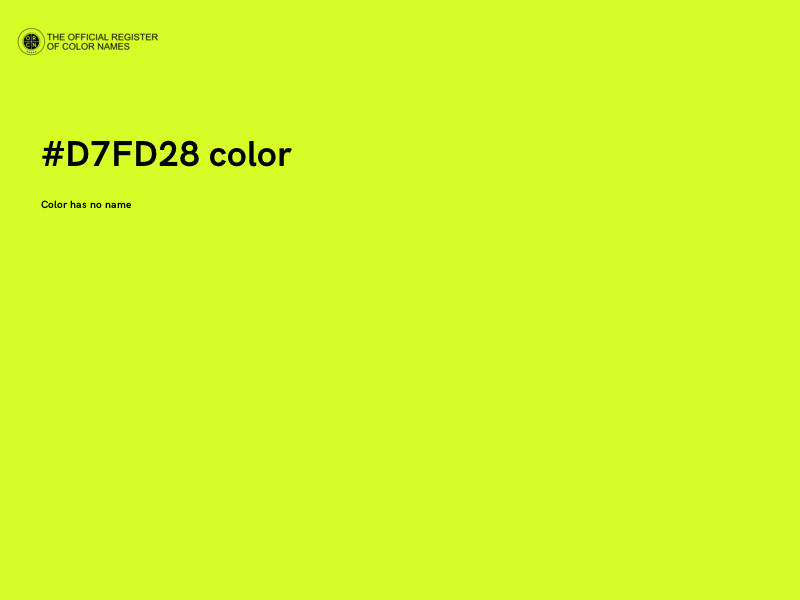 #D7FD28 color image