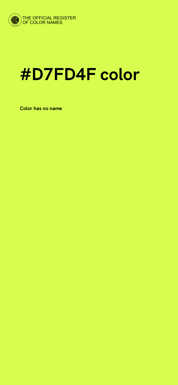 #D7FD4F color image