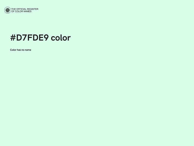 #D7FDE9 color image