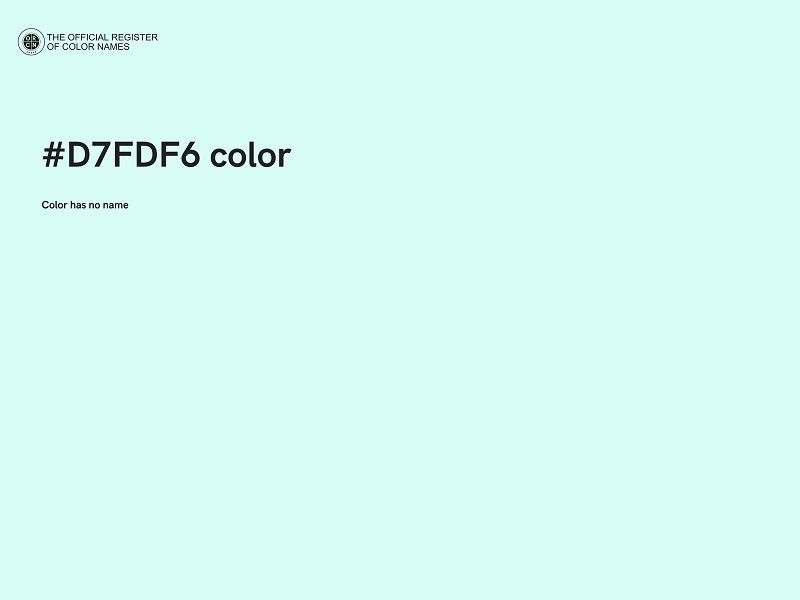 #D7FDF6 color image