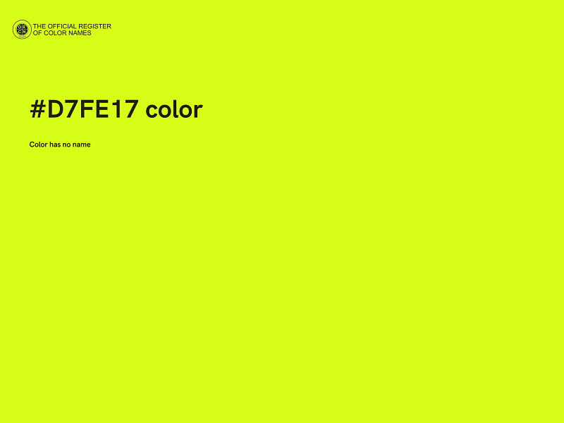 #D7FE17 color image