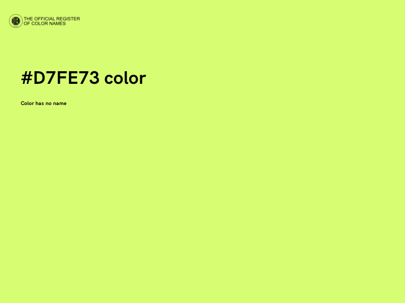 #D7FE73 color image