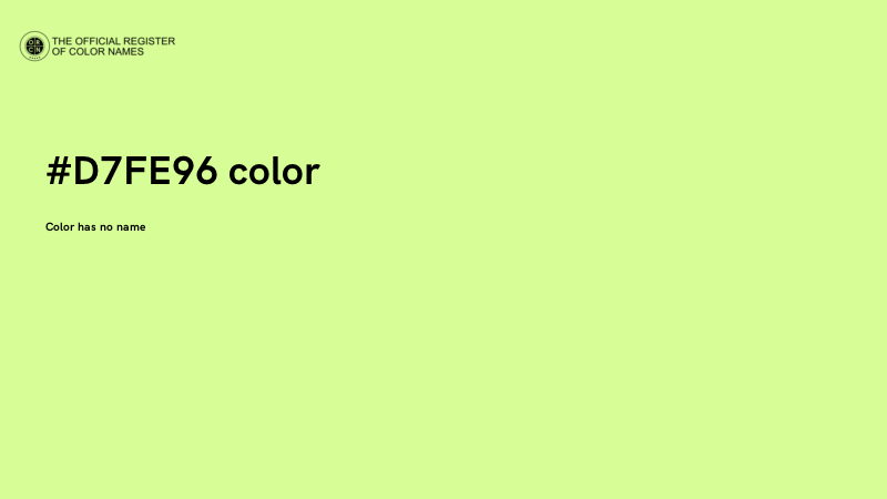 #D7FE96 color image