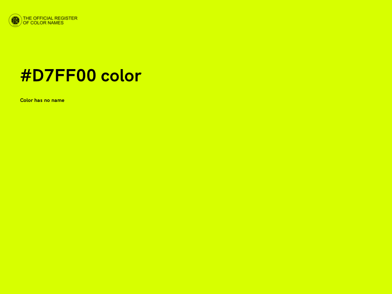 #D7FF00 color image