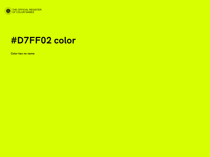 #D7FF02 color image