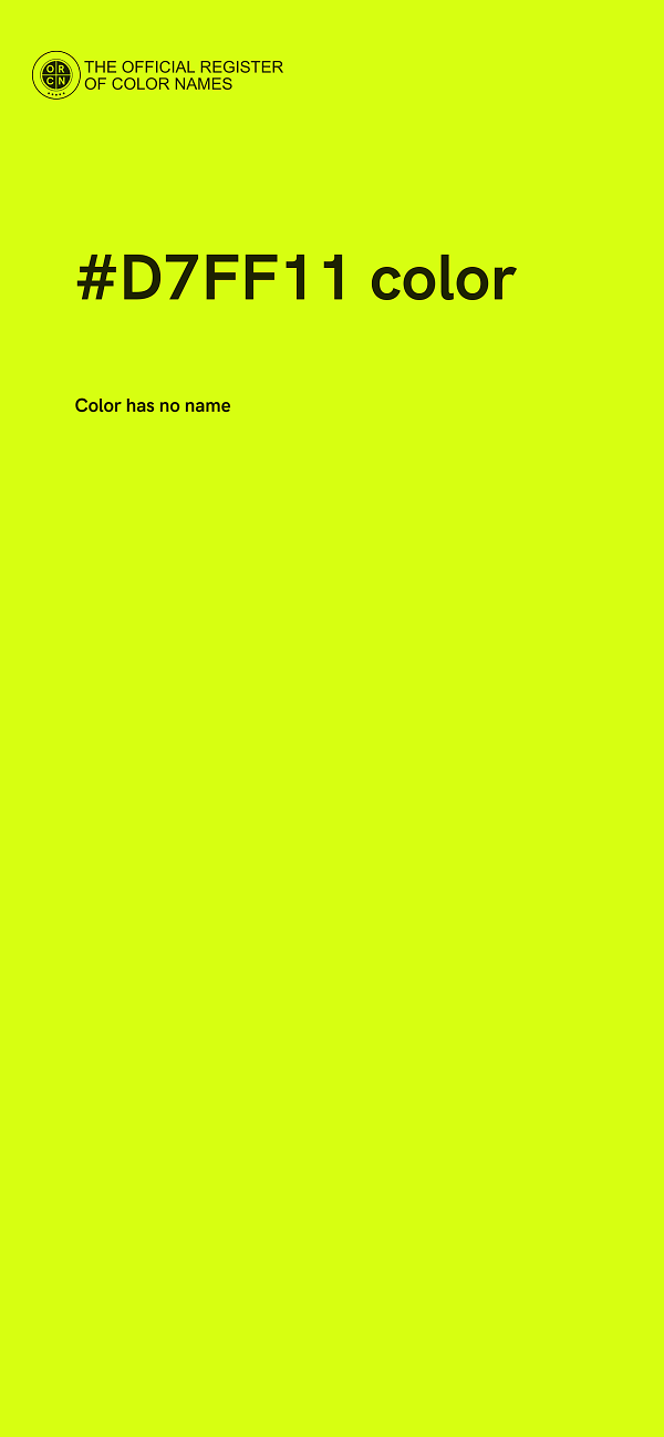 #D7FF11 color image