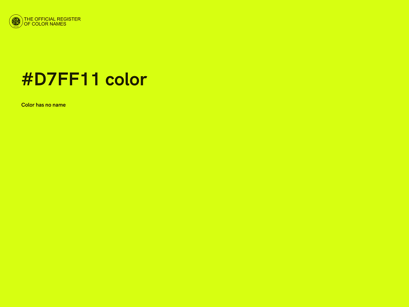 #D7FF11 color image