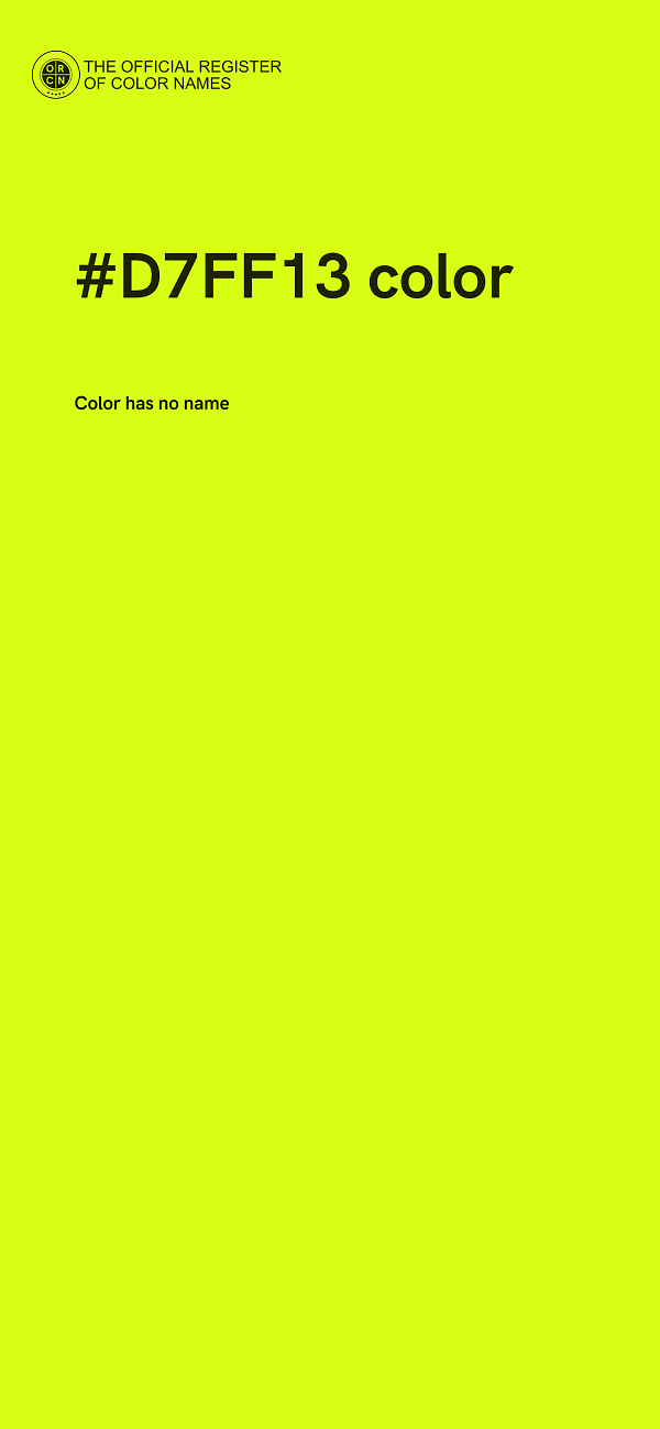 #D7FF13 color image