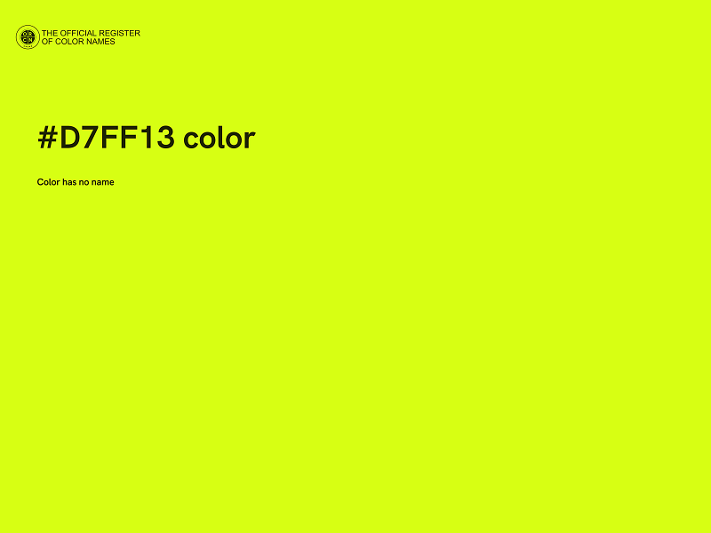 #D7FF13 color image